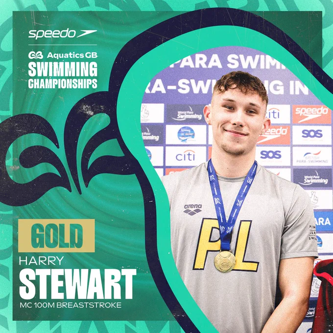Harry Stewart - British Gold in the MC 100m Breaststroke