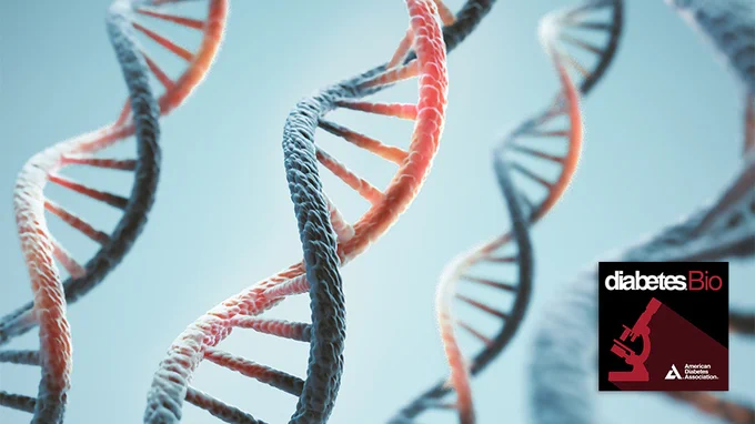 Concept of biochemistry with dna molecule, Abstract structure for Science or medical background, 3d illustration.