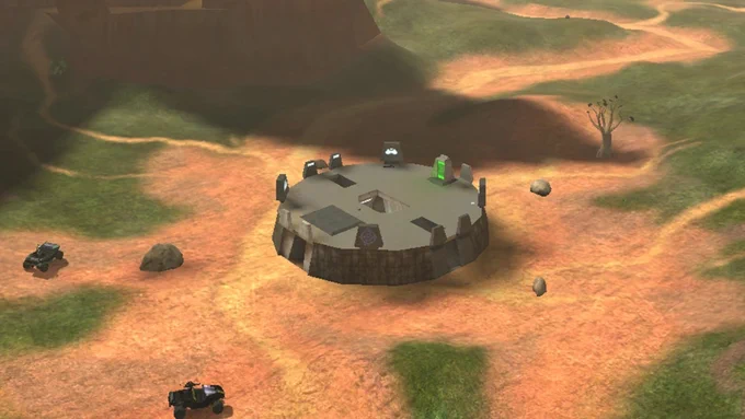 An image of Blood Gulch from Halo