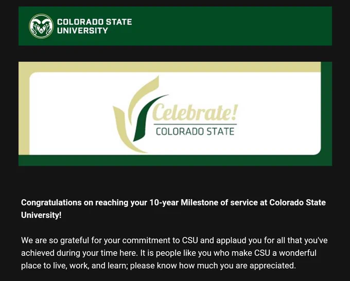 Celebrating 10 years at CSU