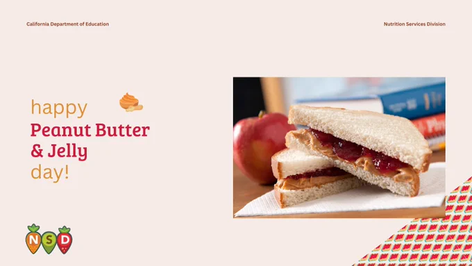 Peanut Butter and Jelly Sandwich with an apple.