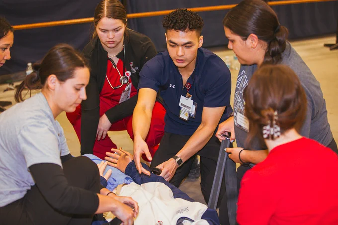 TTUHSC students participate in Disaster Day simulation. 