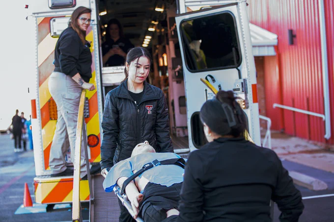 TTUHSC students participate in Disaster Day simulation. 