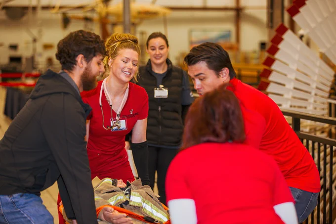 TTUHSC students participate in Disaster Day simulation. 