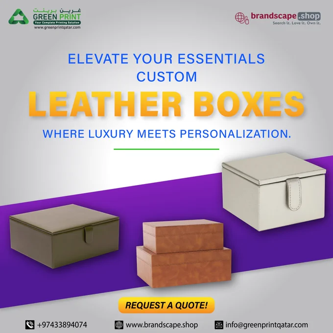 Custom Leather Boxes, Printing Services Doha Qatar
