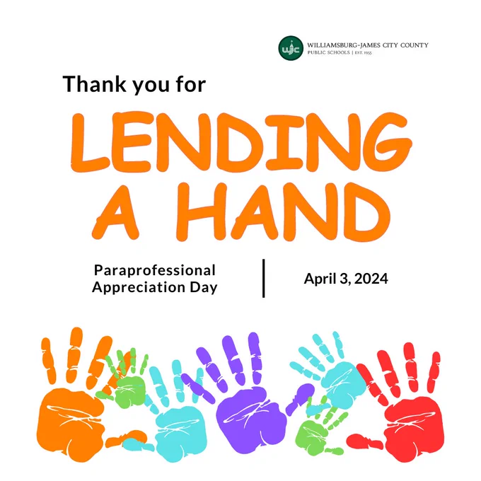 Paraprofessionals Appreciation Day is April 3, 2024!