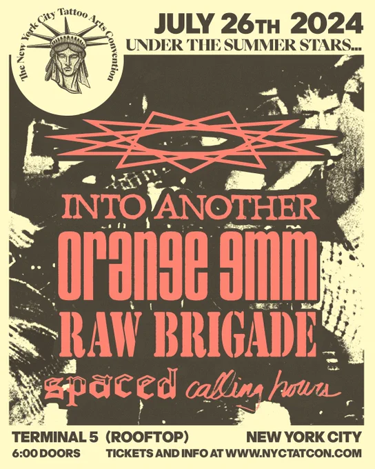 Into Another, Orange 9mm, Raw Brigade, Spaced, Calling Hours - The New York City Tattoo Arts Convention, July 26, 2024