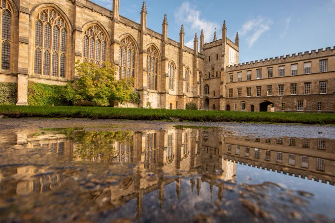 Front Quad, New College, Oxford - reflection