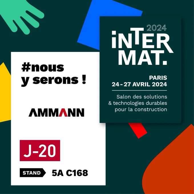 Visual of Intermat and Ammann - Trade show from 24-27th of April in Paris. Come and visit our booth 5A C168