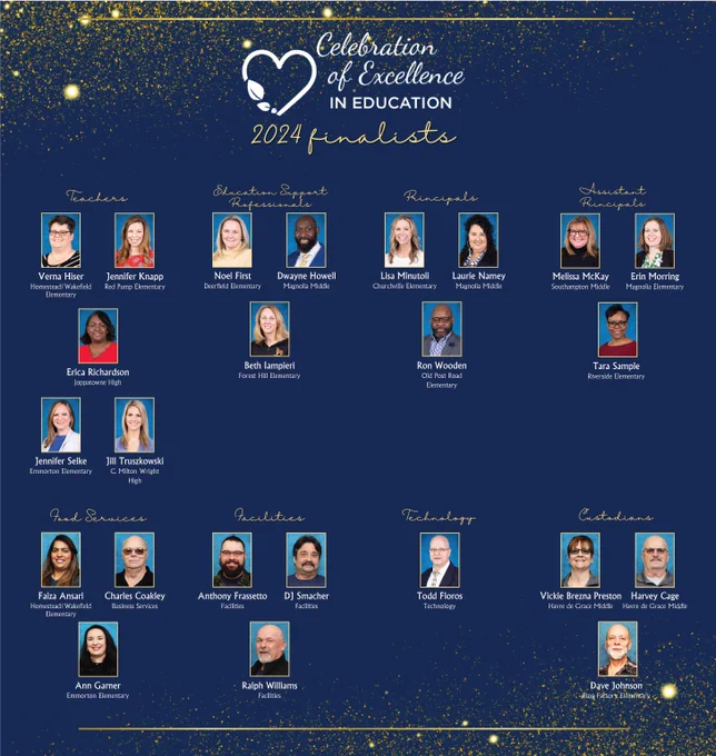 Graphic of all the Celebration of Excellence in Education finalists