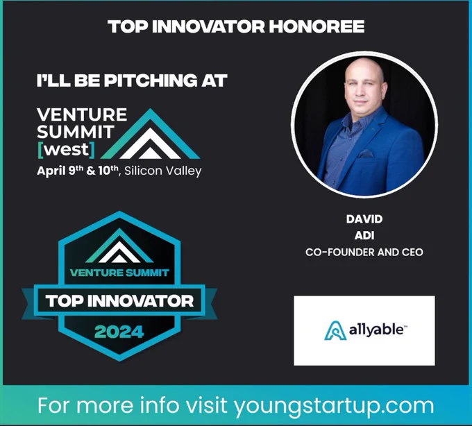 David adi allyable ceo invite to his pitch in venture summit
