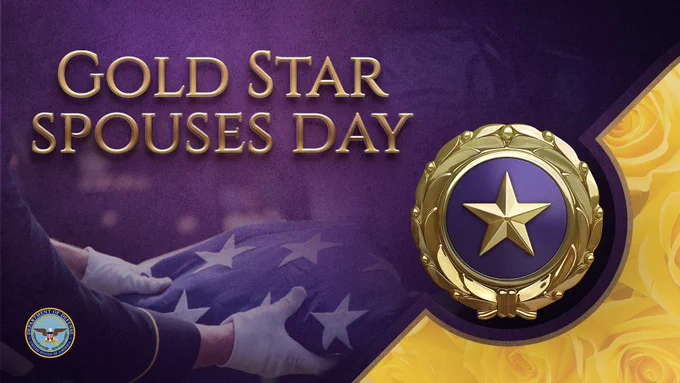 Gold Star Spouses Day graphic. 