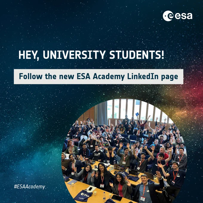 Follow the new ESA Academy LinkedIn page for university students