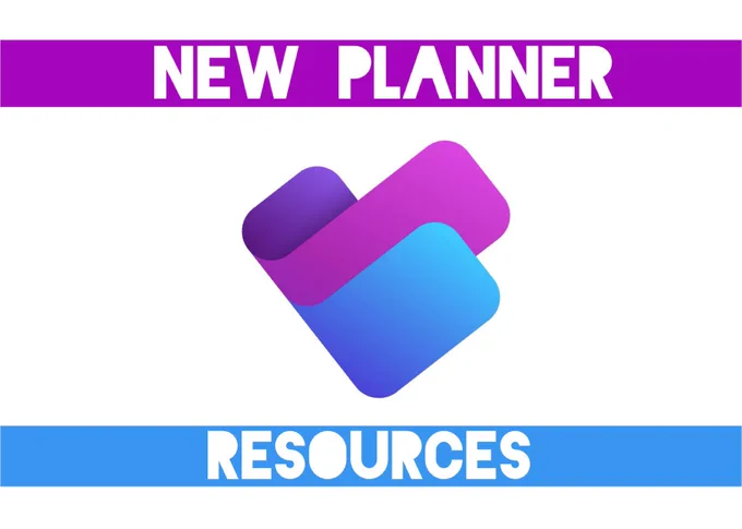 Graphic with the new Microsoft Planner icon and the words “New Planner resources.”