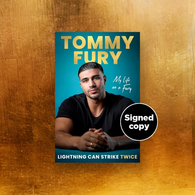Book cover for Tommy Fury's new book Lightning Can Strike Twice