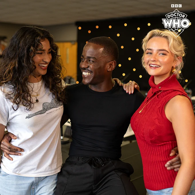 First Look at Ncuti Gatwa with Varada Sethu and Millie Gibson Ahead of Season Two of Doctor Who