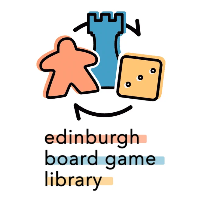 Image shows the logo for Edinburgh Board Game Library.