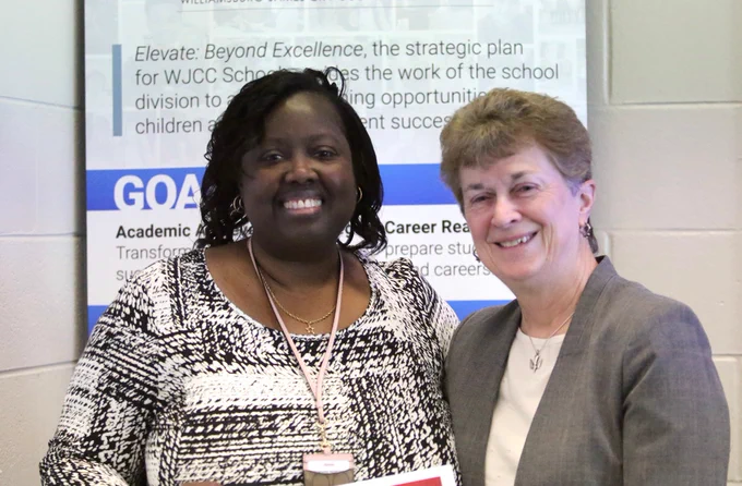 Photo of Starr Robinson with Superintendent Olwen Herron.