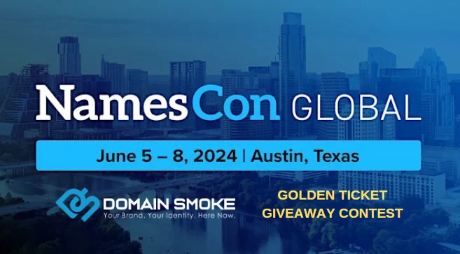 Enter the Namescon Global 2024 Golden Giveaway Contest Hosted by Domain Smoke and Stand a Chance to Win Exclusive Prizes! Explore the World of Domains, Networking, and More in This Exciting Opportunity. Don't Miss out on Your Chance to Win Big!