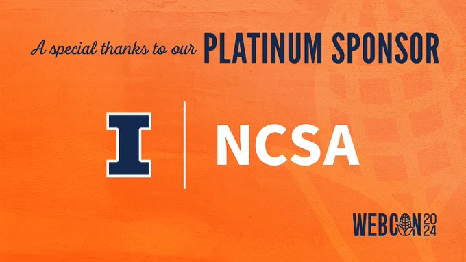 A special thanks to our Platinum sponsor NCSA!