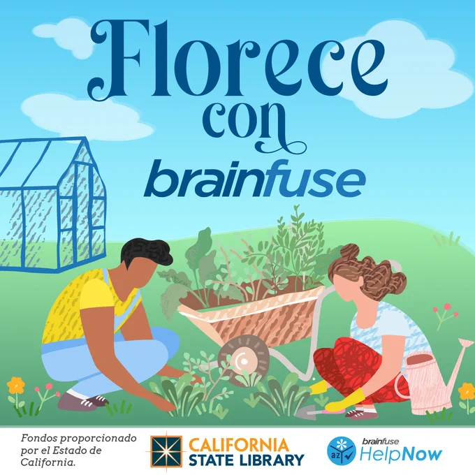 Florece con brainfuse y dos personas en un jardin
