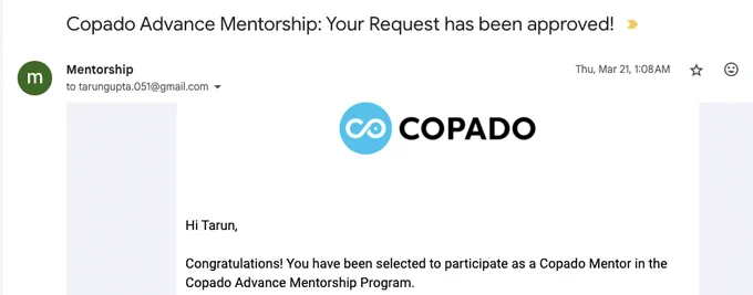 #Copado #CopadoMentorship #CopadoMultiTimeMentor #Mentorship #Salesforce #CopadoConsultant #CopadoMentorshipProgram #SalesforceDevops #CopadoDevops #DevOps #ReleaseManager #DevopsEnginner