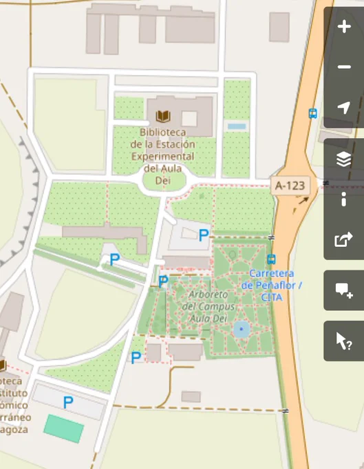 Parque Científico Tecnológica de Aula Dei (vía OSM)