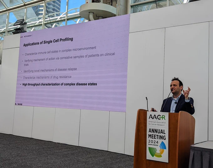 Dr. Abbas Hussein presents at AACR24.