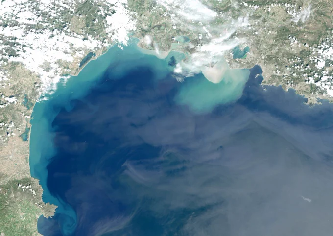 Truecolor RGB from Sentinel3 OLCI sensor from 3 april 2024