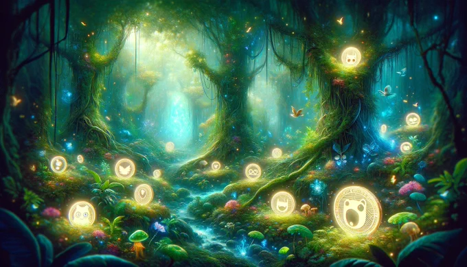 Forest of memecoins