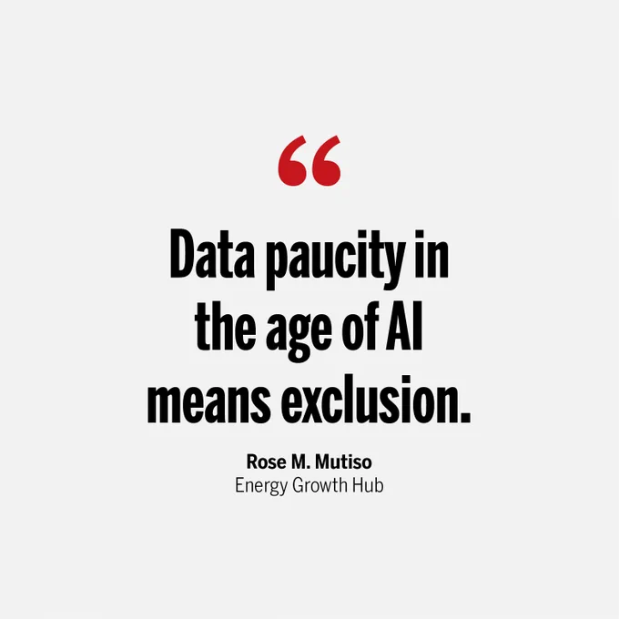 "Data paucity in the age of AI means exclusion," Rose M. Mutiso, Energy Growth Hub 