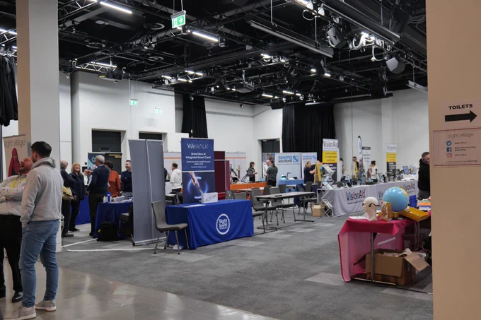 Image of Sight Village exhibition with stands and exhibitors