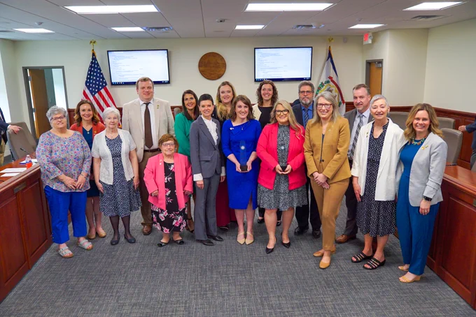 Pictured are West Virginia Milken Educators posing for a group photo.