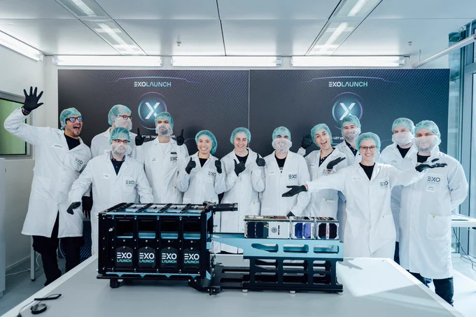 ISTSat-1 and ³Cat-4 student teams at the Exolaunch integration facility, Berlin