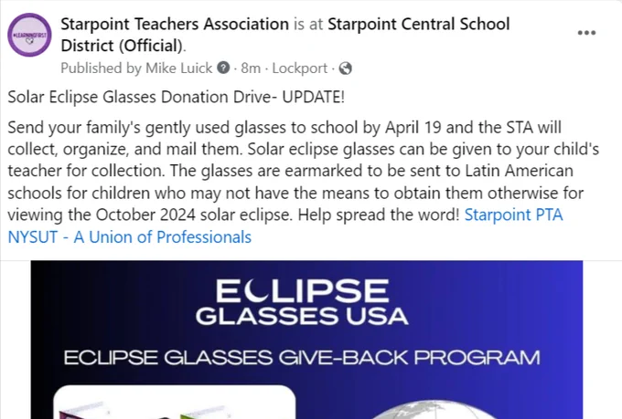 Eclipse glasses