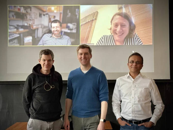 A photo of Matt Butrovich and his PhD thesis committee.