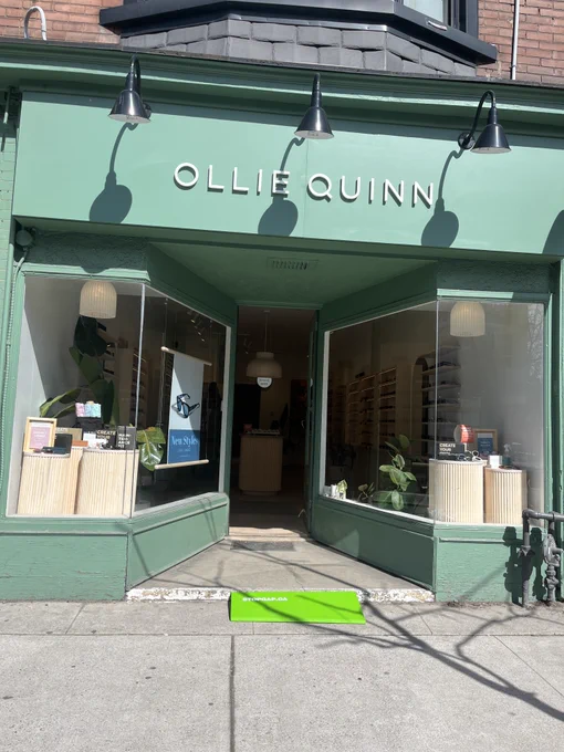 A green StopGap ramp outside of Ollie Quinn 