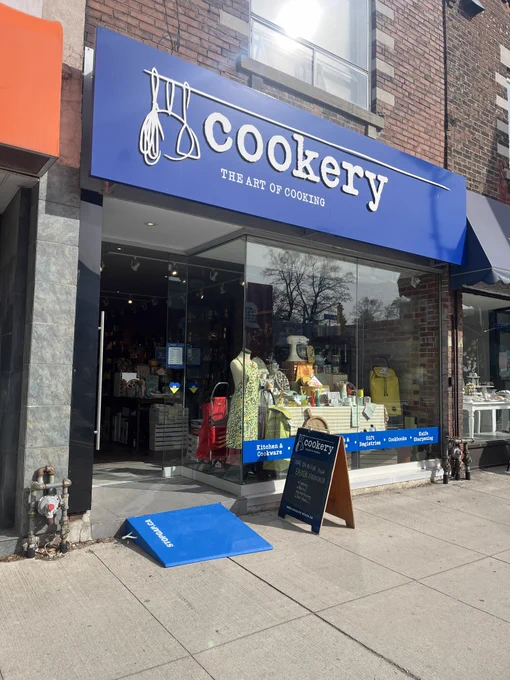 A blue StopGap ramp outside of Cookery 