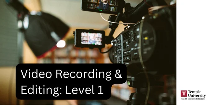 Video recording and editing workshop, level 1