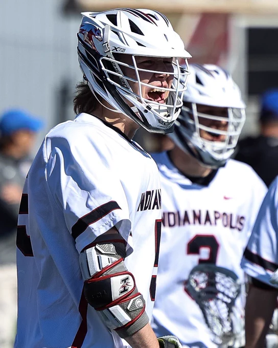 Nick Luitwieler screams in excitement after the team picked up a big win.