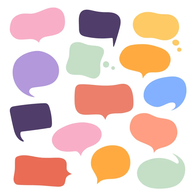 Multicolour speech bubbles 
