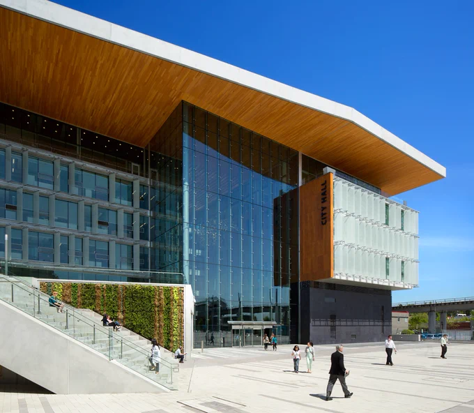 Surrey British Columbia Civic Centre Moriyama Teshima architect architecture design building construction West boast Vancouver public government OAA award 