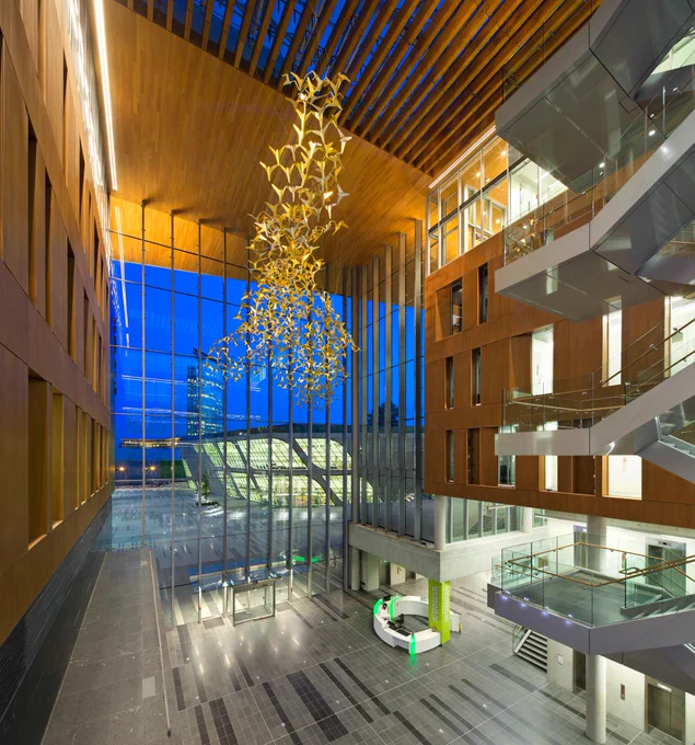 Surrey British Columbia Civic Centre Moriyama Teshima architect architecture design building construction West boast Vancouver public government OAA award 