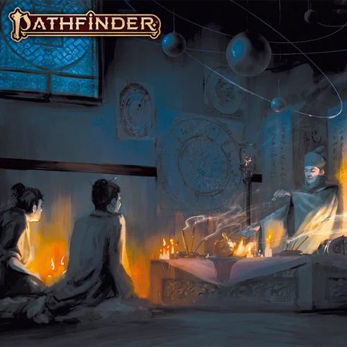 People kneeling in front of an oracle.