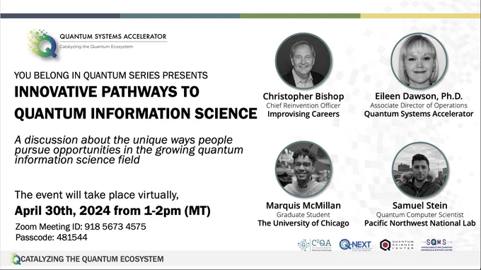 Event flyer -- Innovative pathways to quantum information science