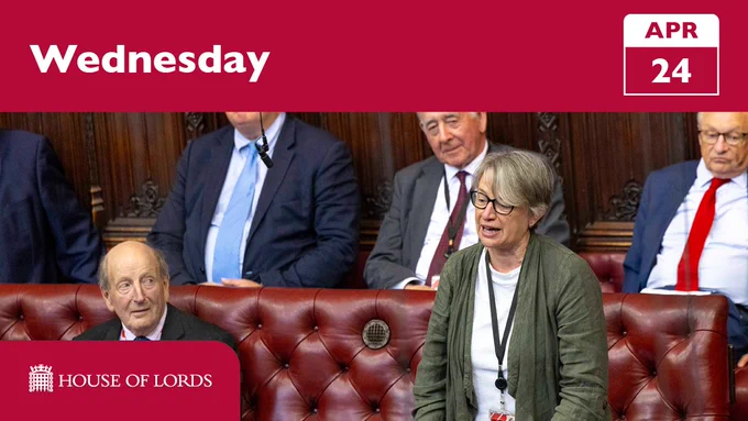 Wednesday 24 April, Baroness Bennett of Manor Castle speaking in the Lords chamber
