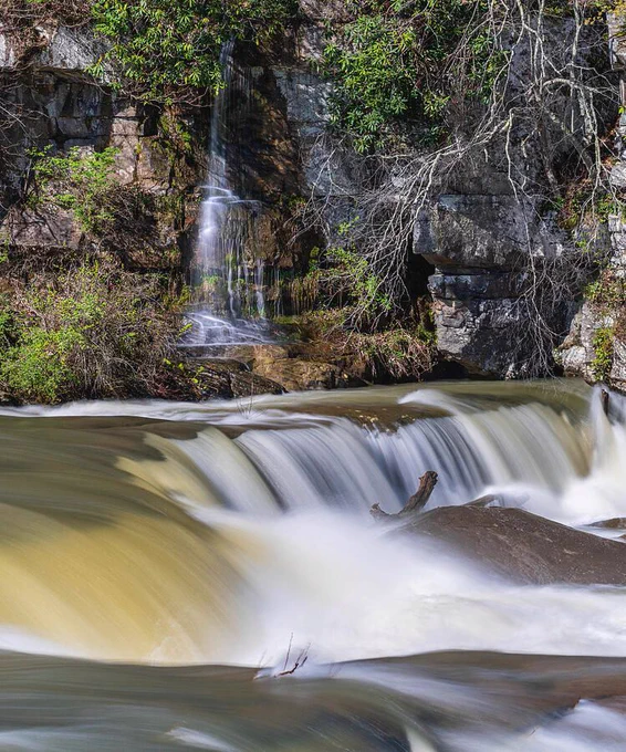 High water levels cascading over Valley Falls in West Virginia in the springtime. Prints available to decorate your home!