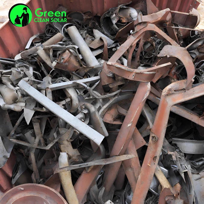 Scrap metal recycling on solar sites| Green Clean Solar & Wind♻️