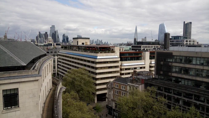Rooftops from Bush House