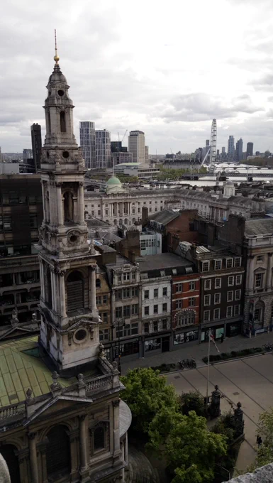 Wren church and London skyline
